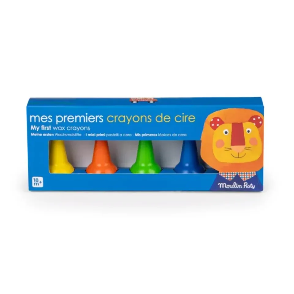 Moulin Roty Popipop cere a dito 5 pezzi cera d'api