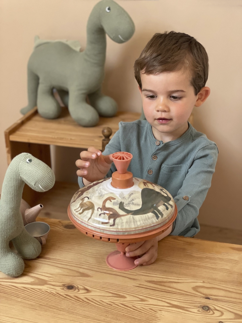Egmont Toys Dino trottola grande in metallo 18 cm