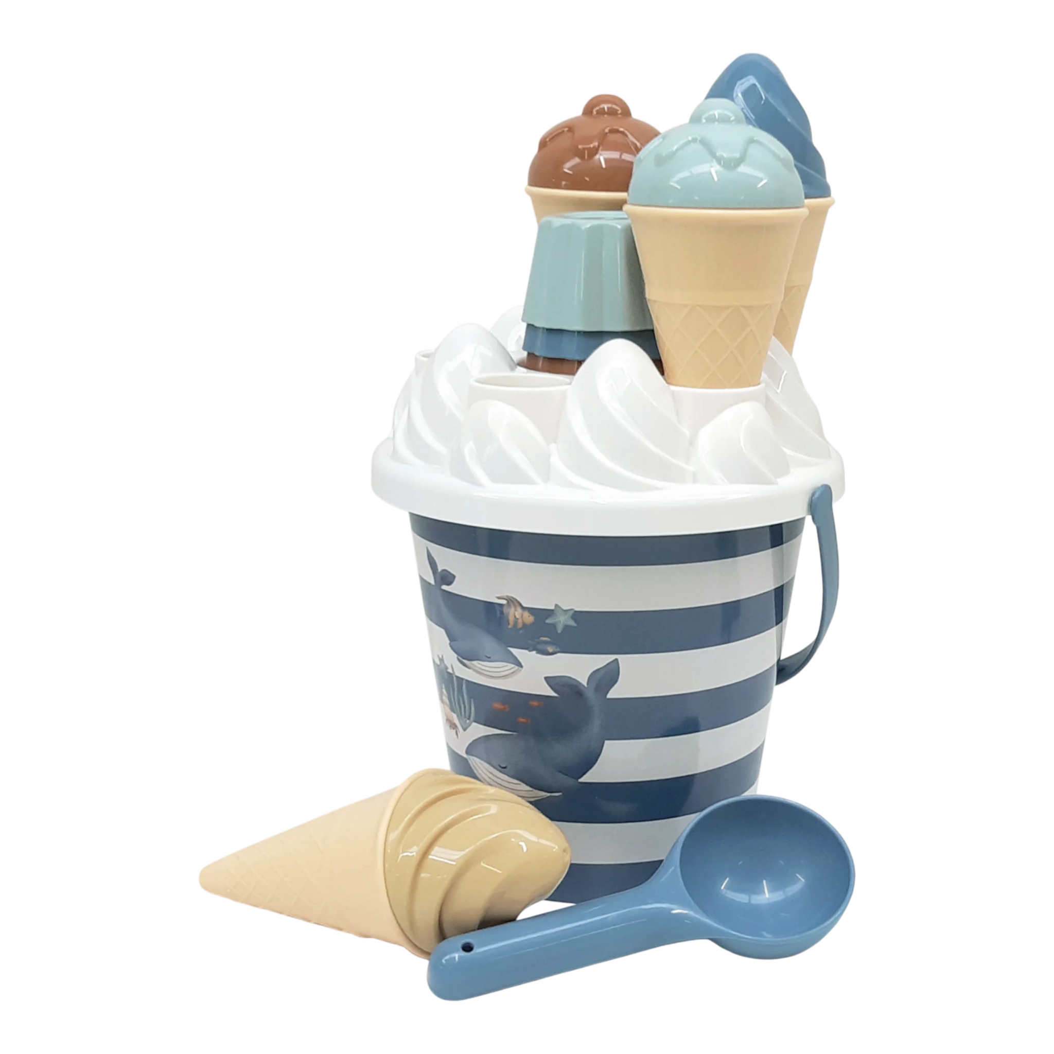 Little Dutch set spiaggia gelati blu secchiello palette 18 mesi+