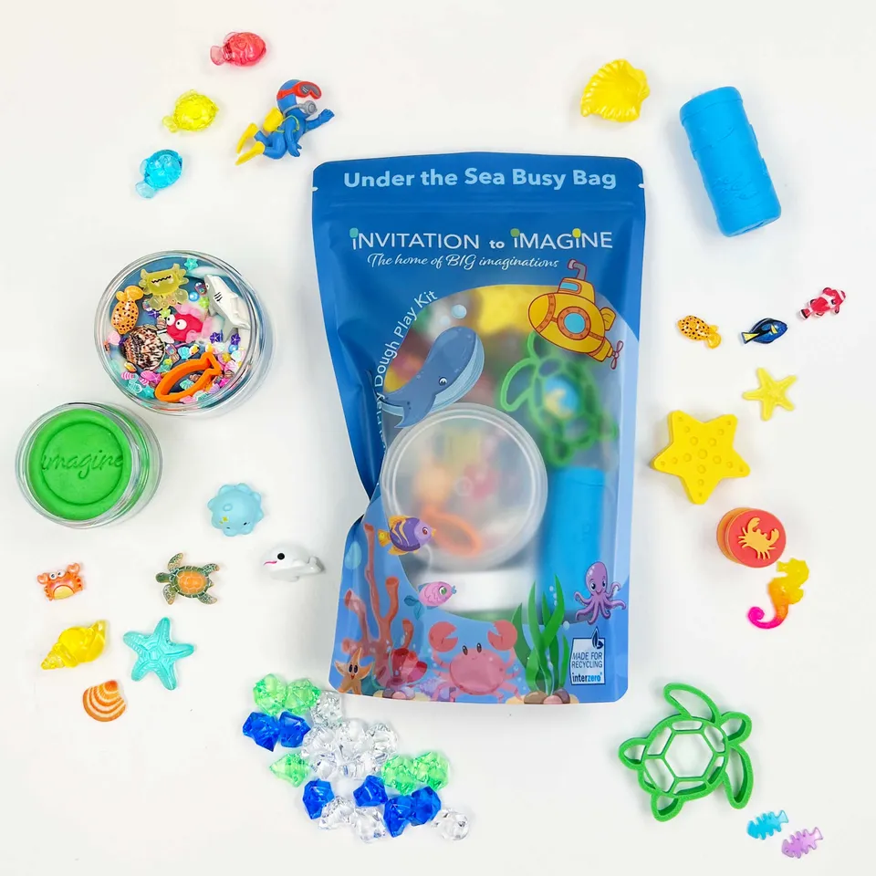 Invitation to Imagine Busy Bag The Sea kit mare sensoriale