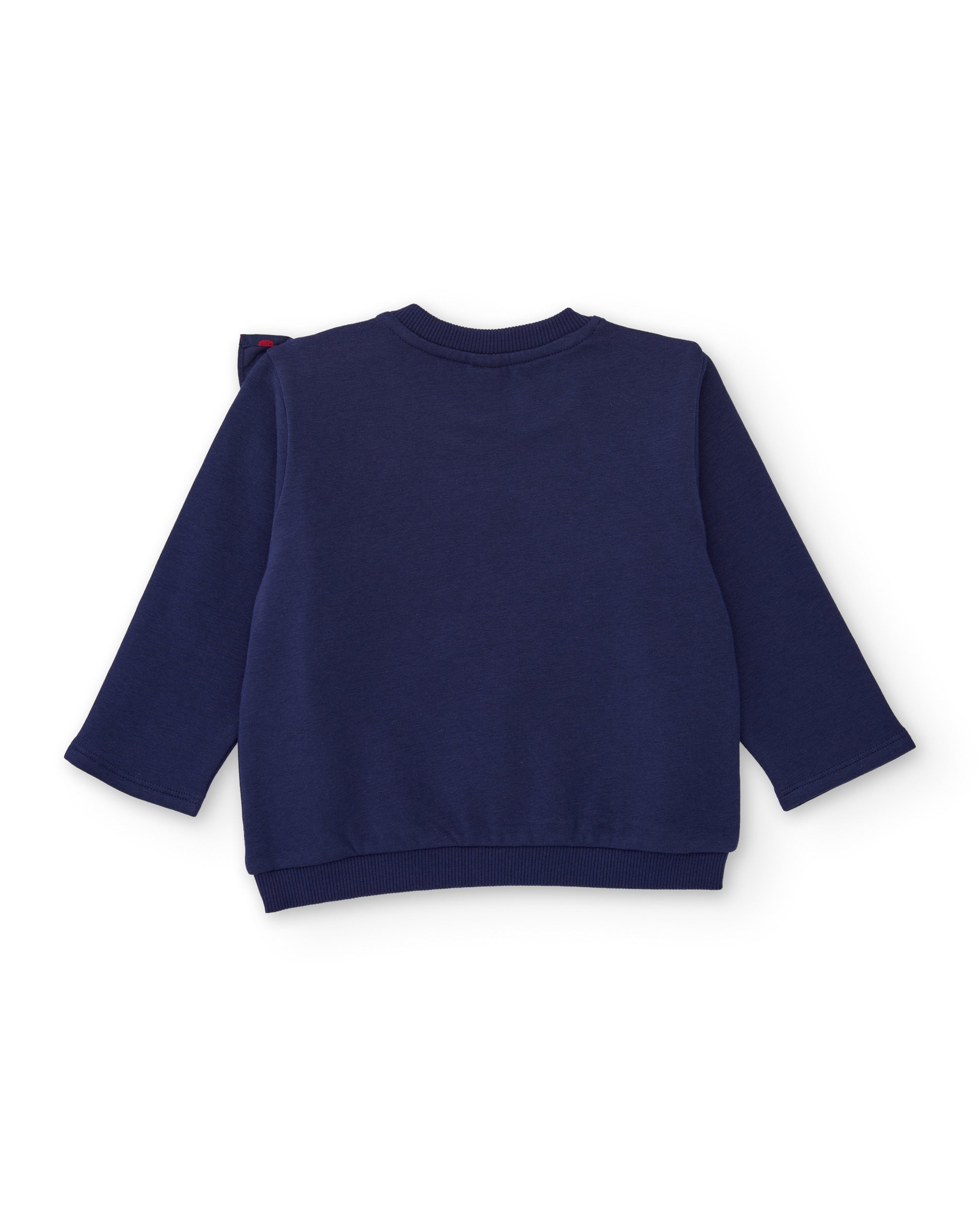 Tuc Tuc felpa bambina blu fiori volant calda