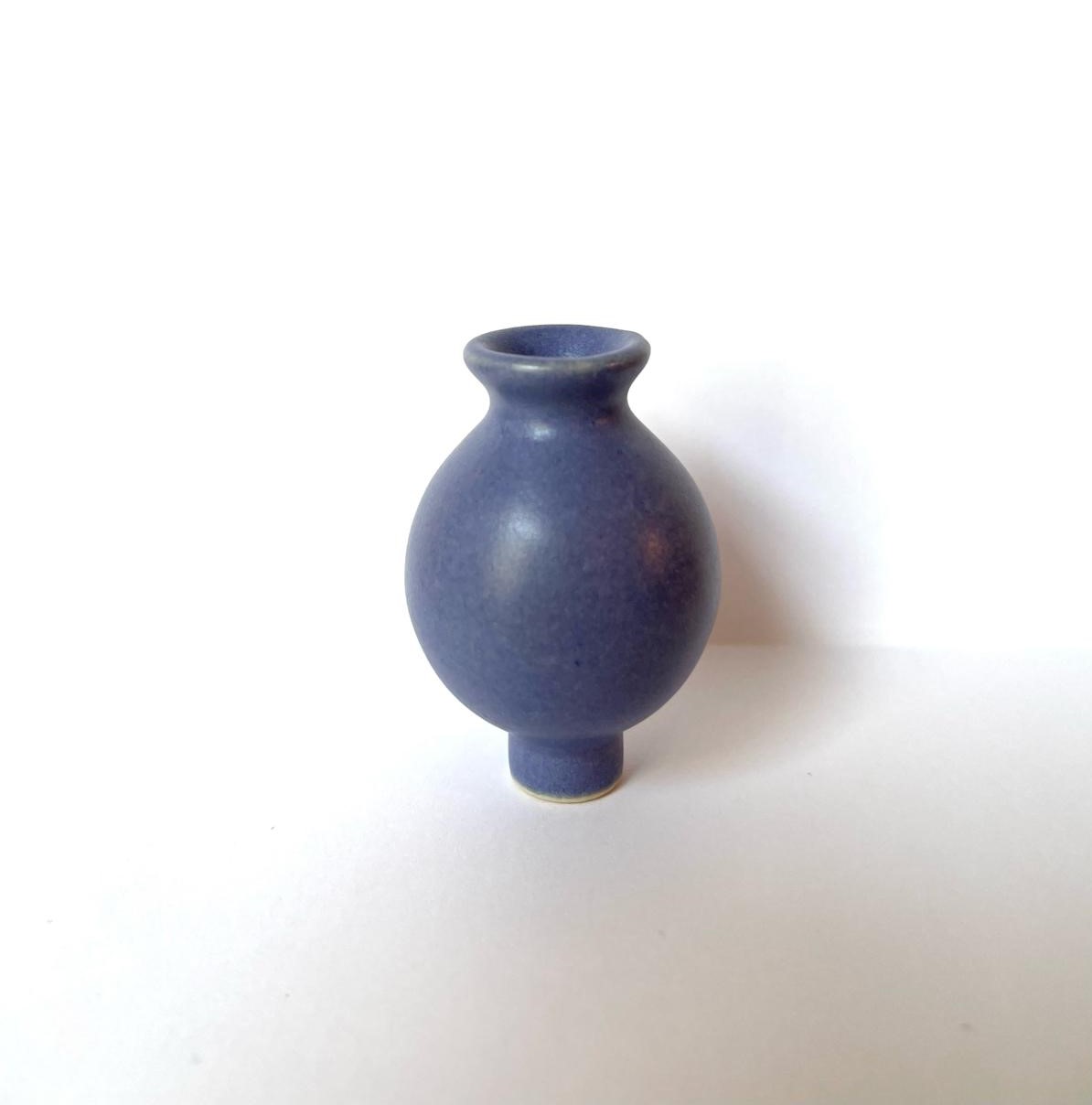 Grimm’s vaso blu decorazione in ceramica h 6 cm