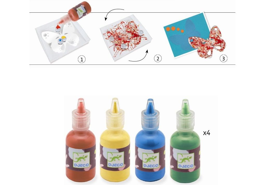 Djeco Colourful Parade Painting with Marbles set pittura