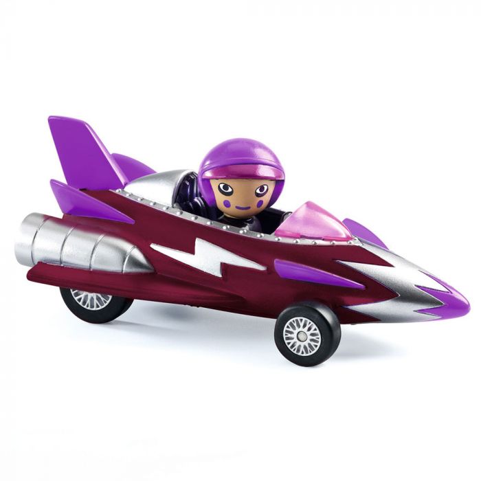 Djeco Crazy Motors Miss Burgundy mini auto in vinile 4 anni