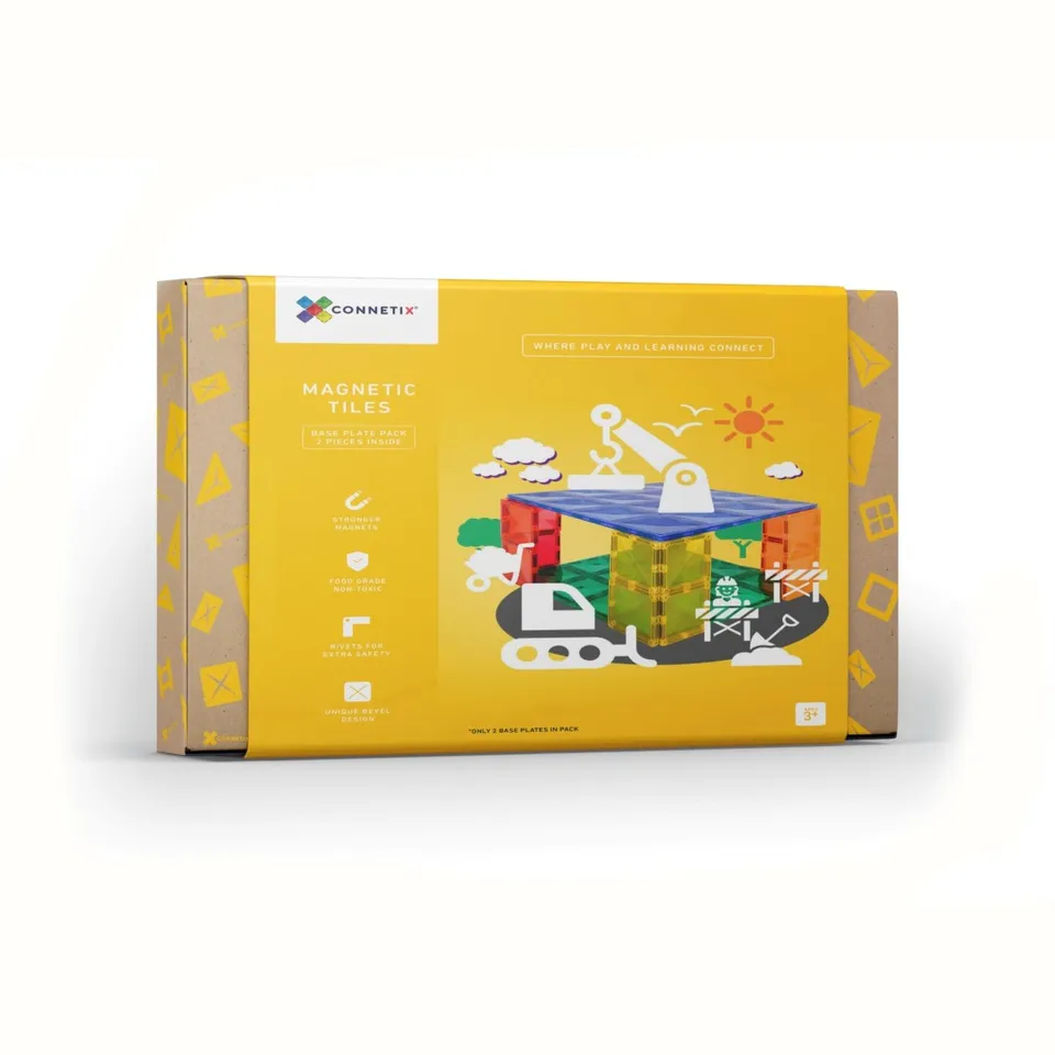 Connetix Base Plate Pack tiles magnetiche 2 pezzi 30 cm