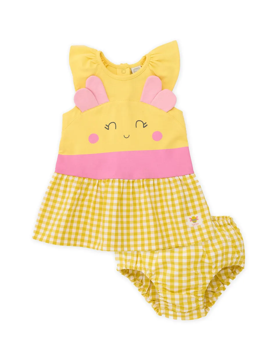 Tuc Tuc vestito neonata giallo ape 2 pezzi