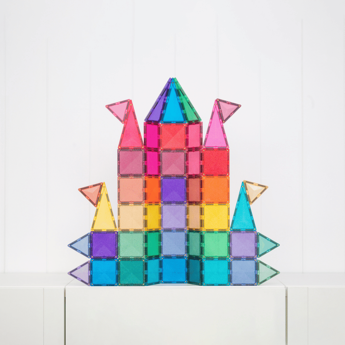 Connetix Castle Pack Costruzioni Magnetiche Glitter 48 Pezzi