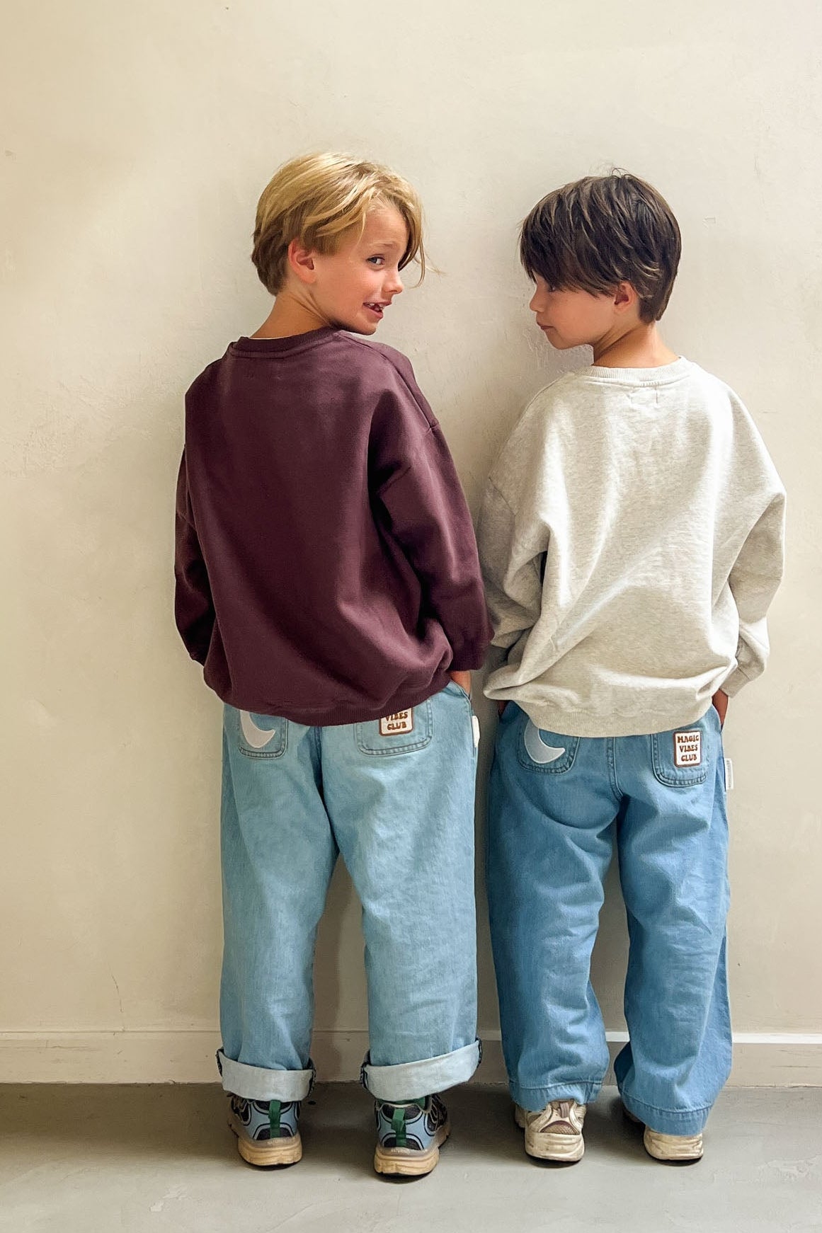 Ella and Rapha Little Teddy Club felpa marrone bimbo cotone