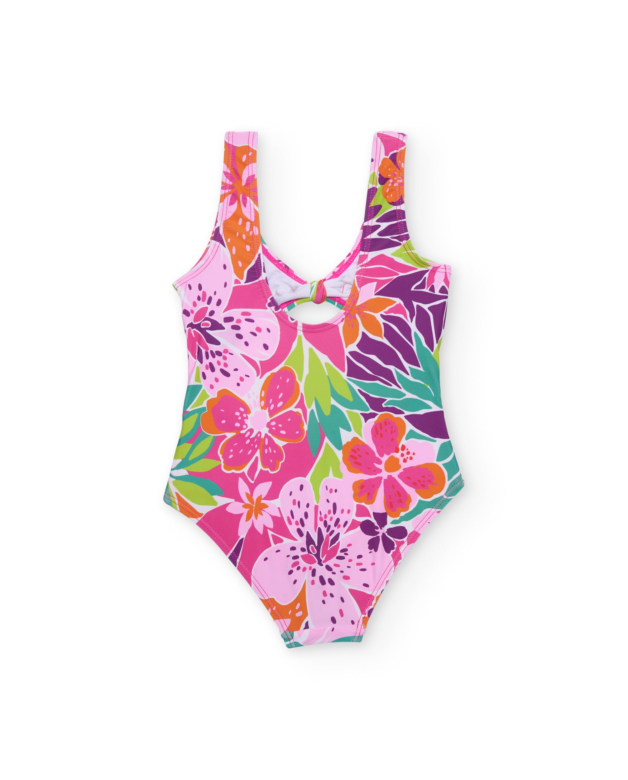 Tuc Tuc costume intero bambina rosa fiori con nodo