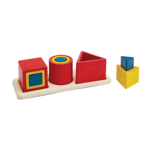 Plan Toys Unit Blocks Nesting Puzzle blocchi legno geometrici
