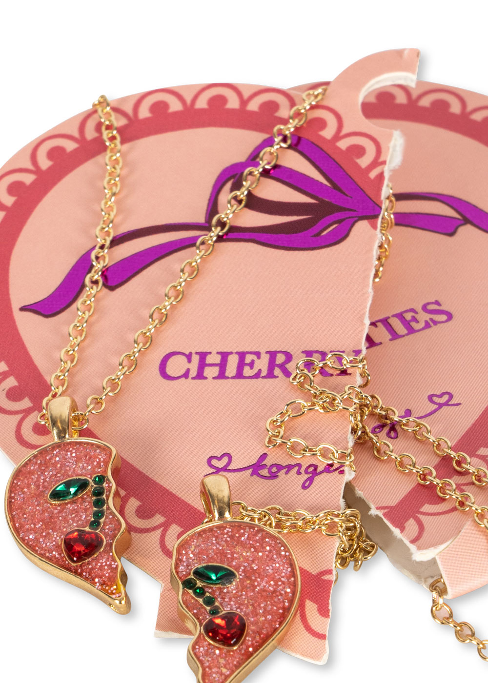 Konges Sløjd Cherry collane amicizia bambina set 2 senza nichel