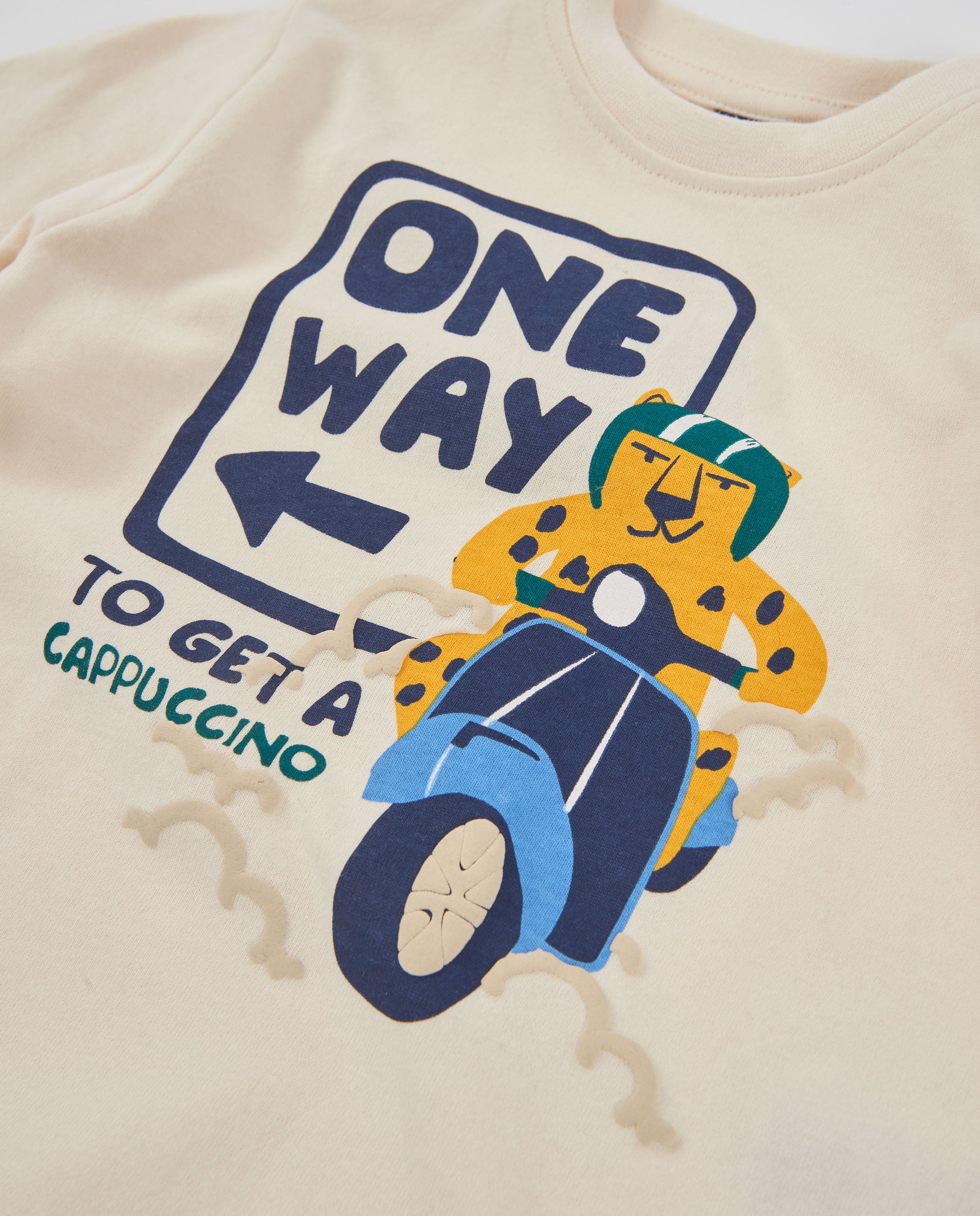 Tuc Tuc maglietta bimbo manica lunga crudo fantasia