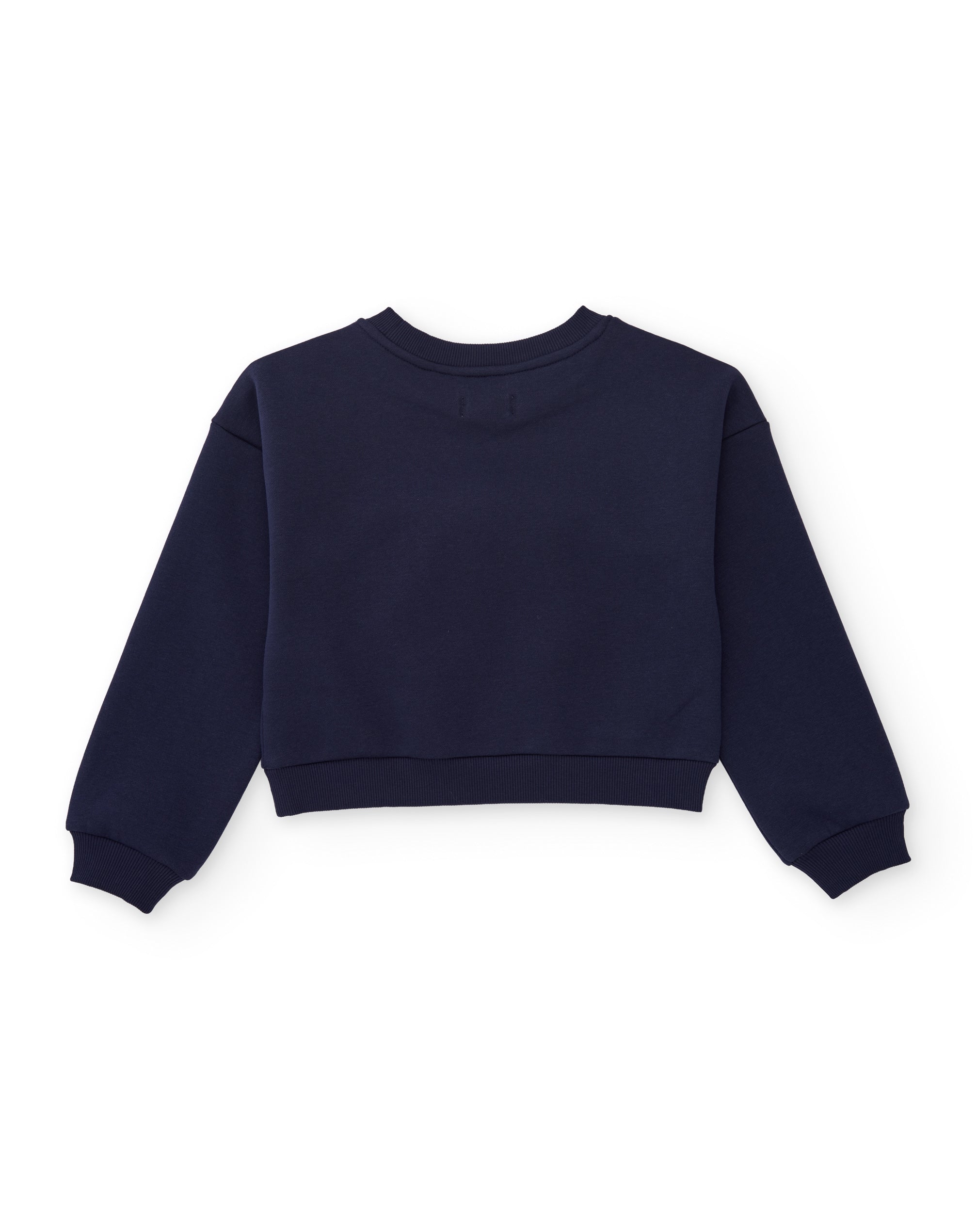 Tuc Tuc felpa bambina con fiocco blu navy