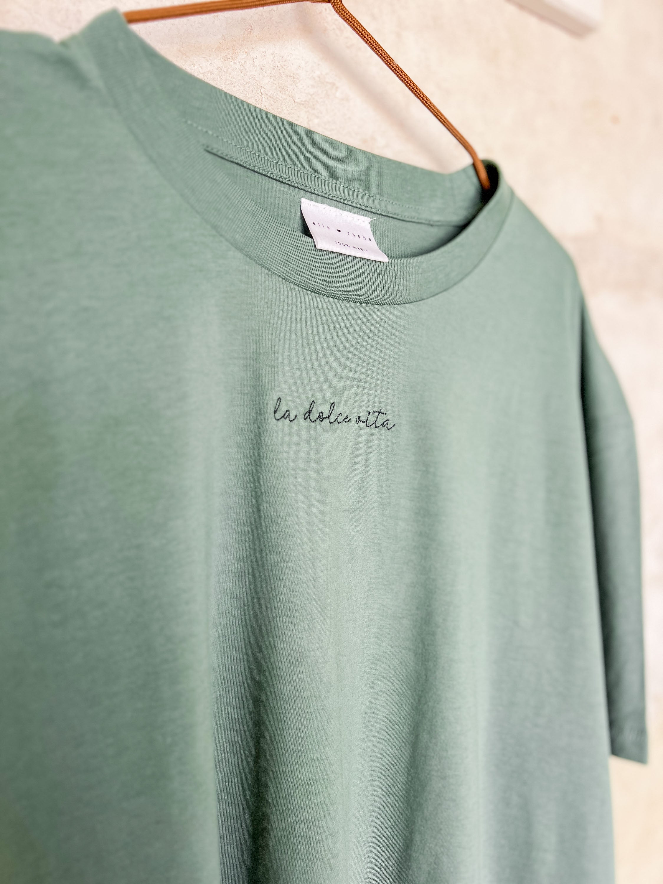 Ella and Rapha Dolce Vita t-shirt verde cotone biologico
