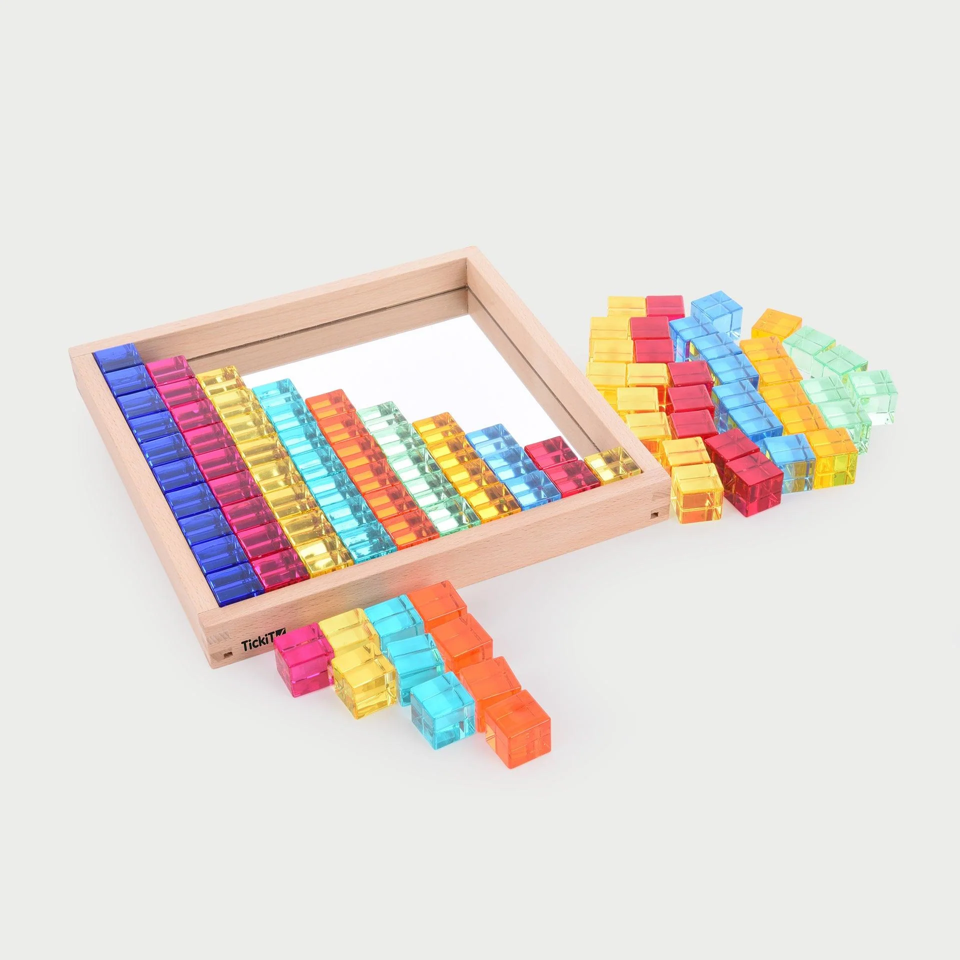 TickiT Gem Cube vassoio specchio 100 cubi acrilici