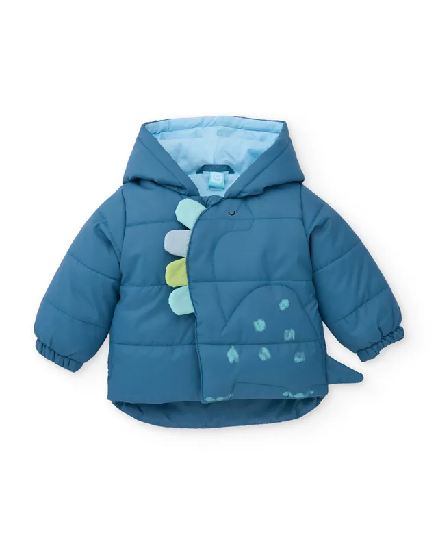 Tuc Tuc piumino neonato cappuccio dinosauro blu