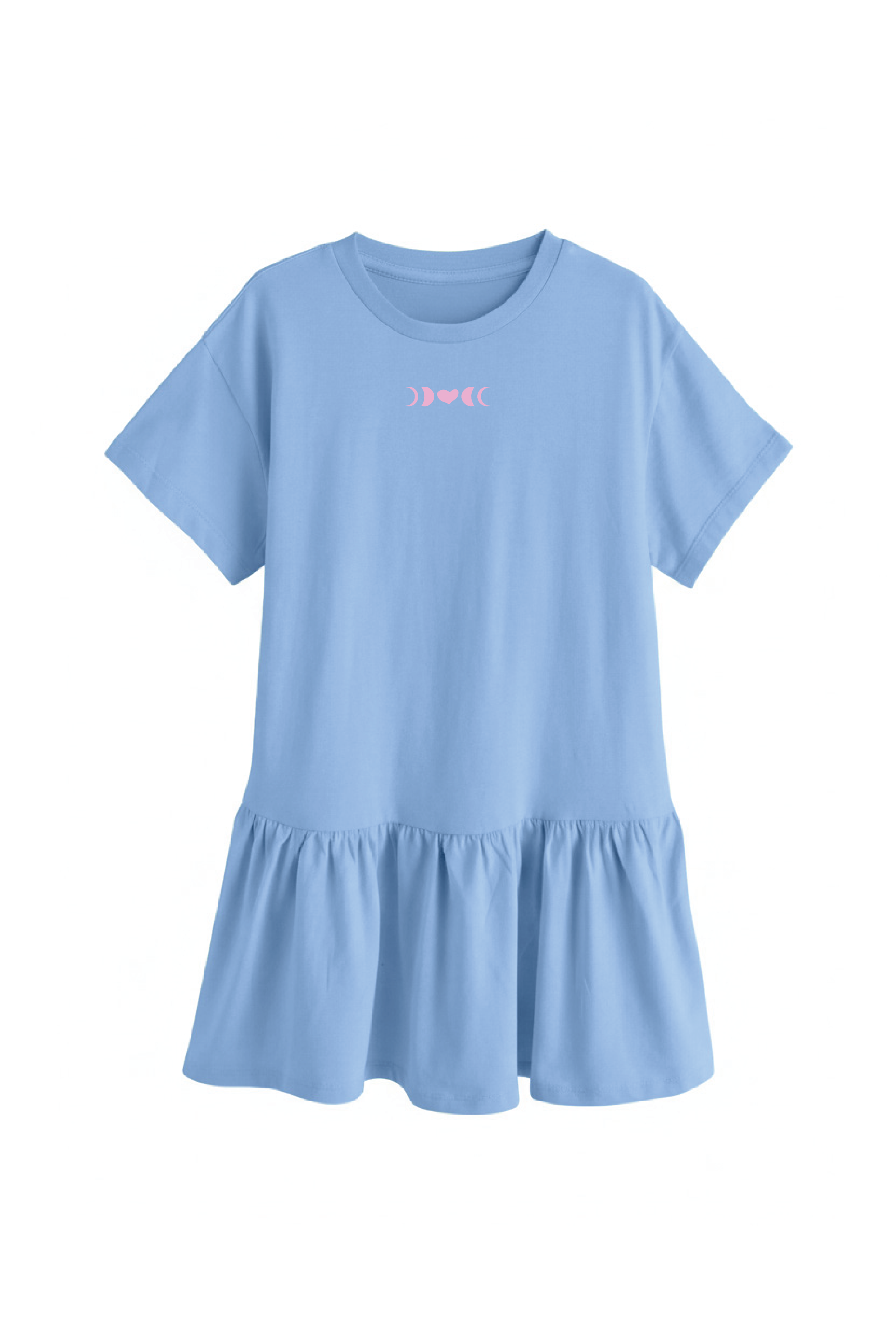 Ella and Rapha Full Moon vestito bambina azzurro ricamo