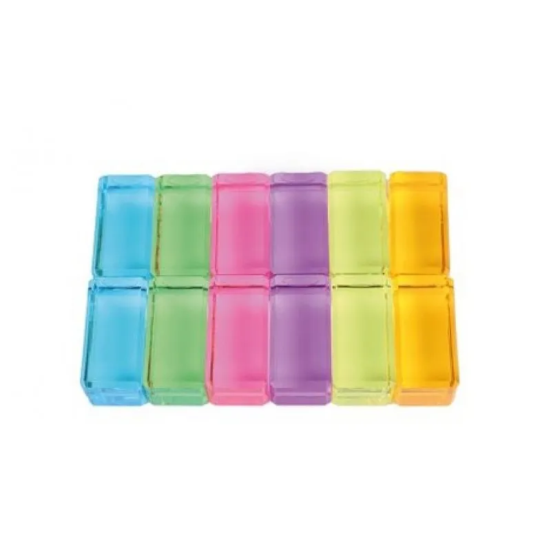 Bauspiel 12 blocchi acrilici costruzioni traslucidi 5 cm