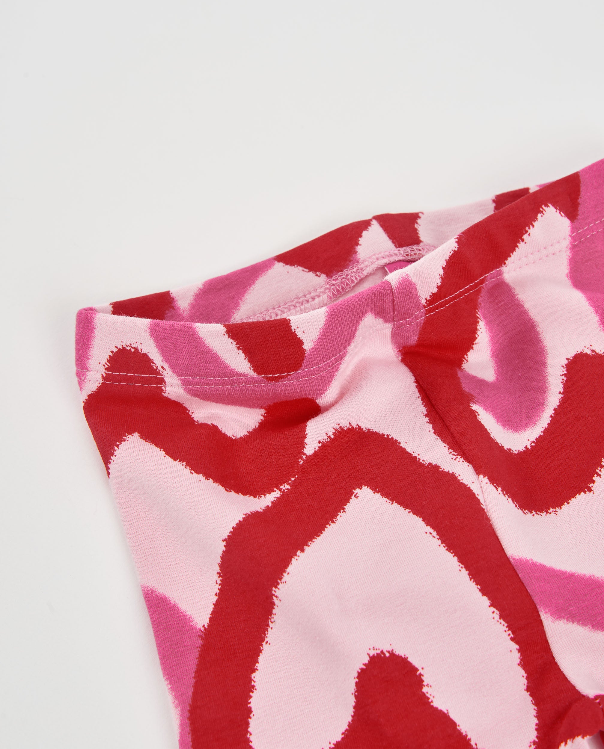 Tuc Tuc leggings bambina rosa stampa cuori felpati