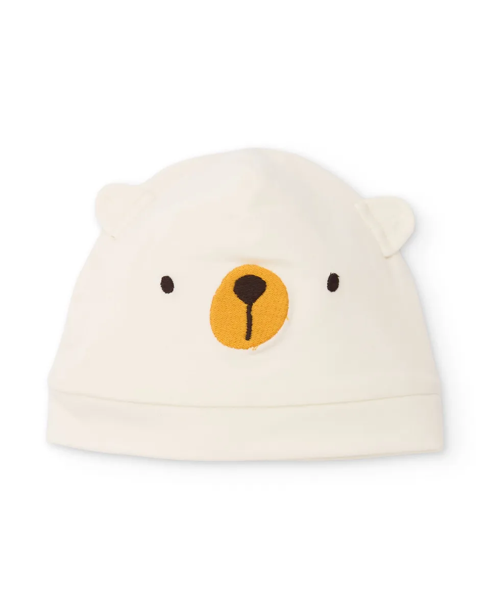 Tuc Tuc cappello neonato crudo orsetto maglia