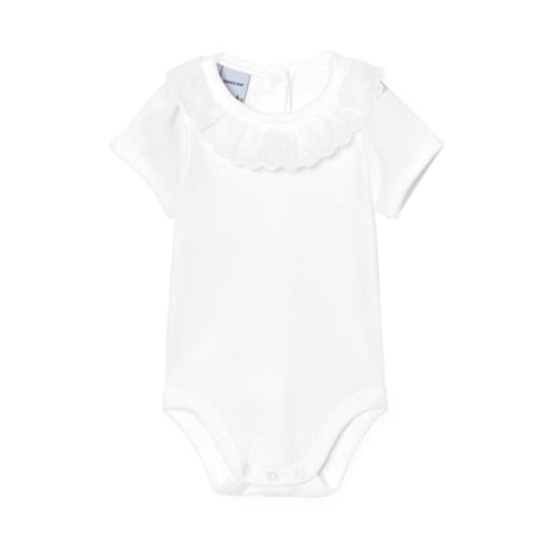 Babidu Body Maniche Corte Pizzo 6-9 Mesi Cotone Bianco