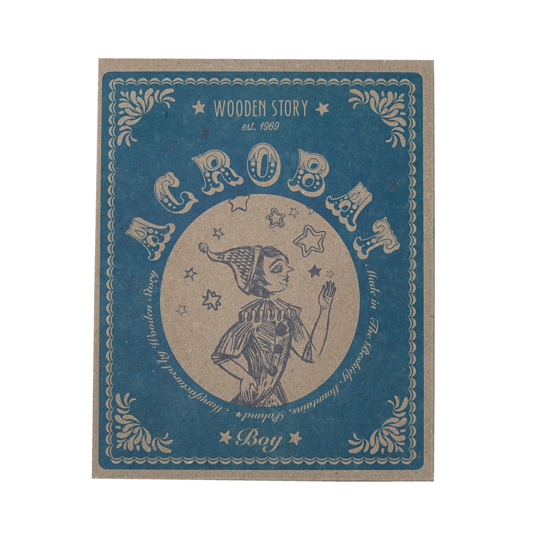 Wooden Story Acrobata Boy gioco equilibrio legno 17,5 cm