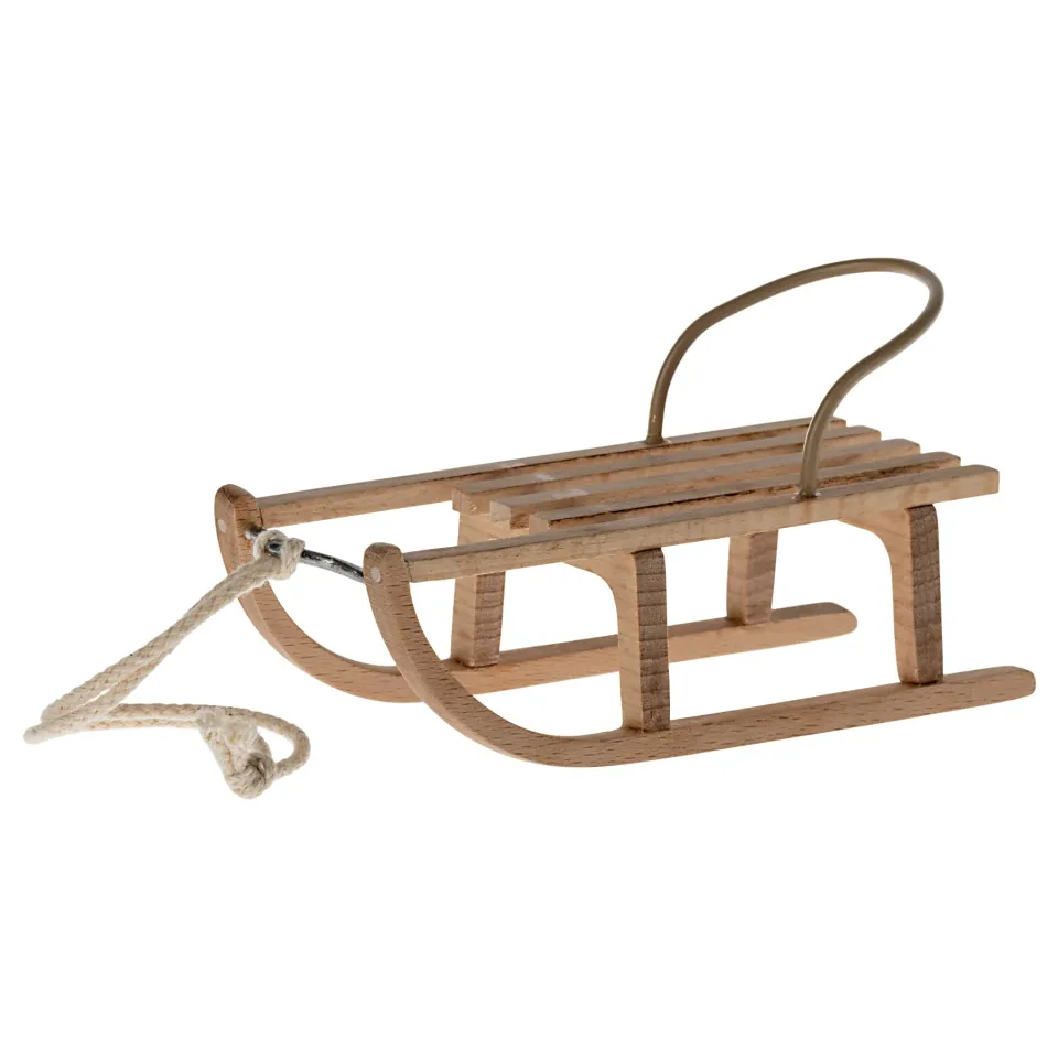 Maileg slitta di Natale miniatura legno 10,5 cm