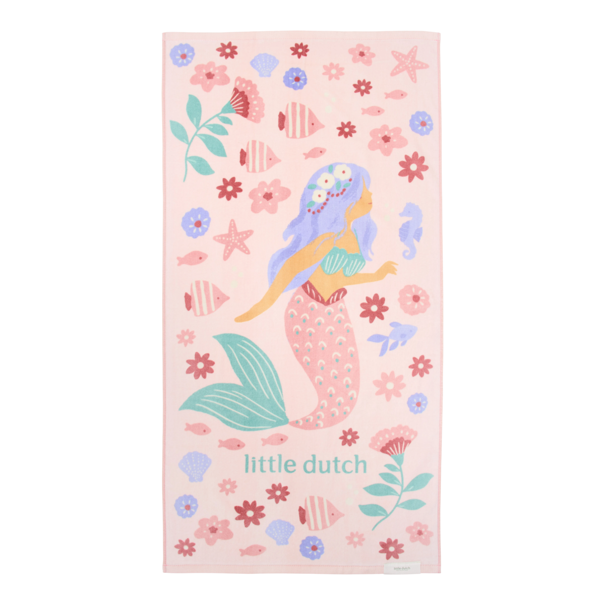 Little Dutch Sirena telo mare bimba rosa 60x120 cm
