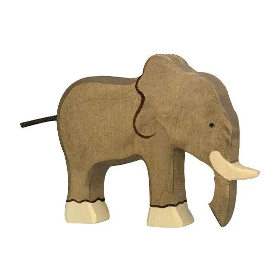 Holztiger Elefante figura legno pittura atossica