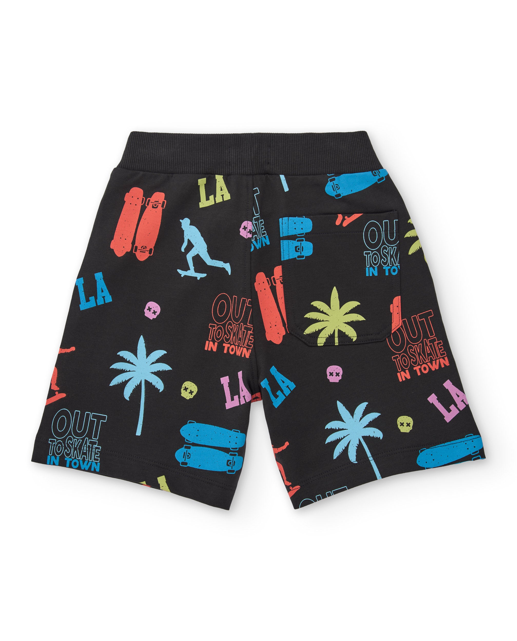 Tuc Tuc bermuda bambino nero skater tasche laterali