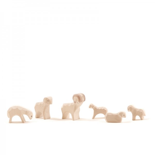 Ostheimer Pecora Bianca Figura Legno 8 cm