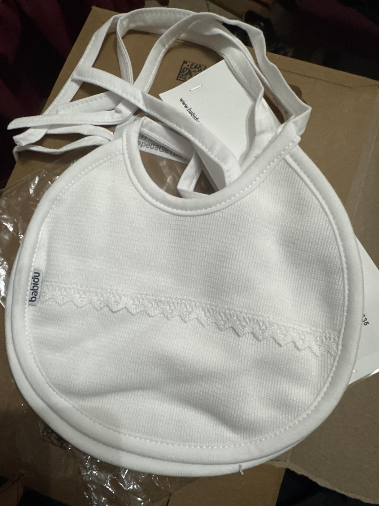 Babidu bavaglino neonato cotone grigio