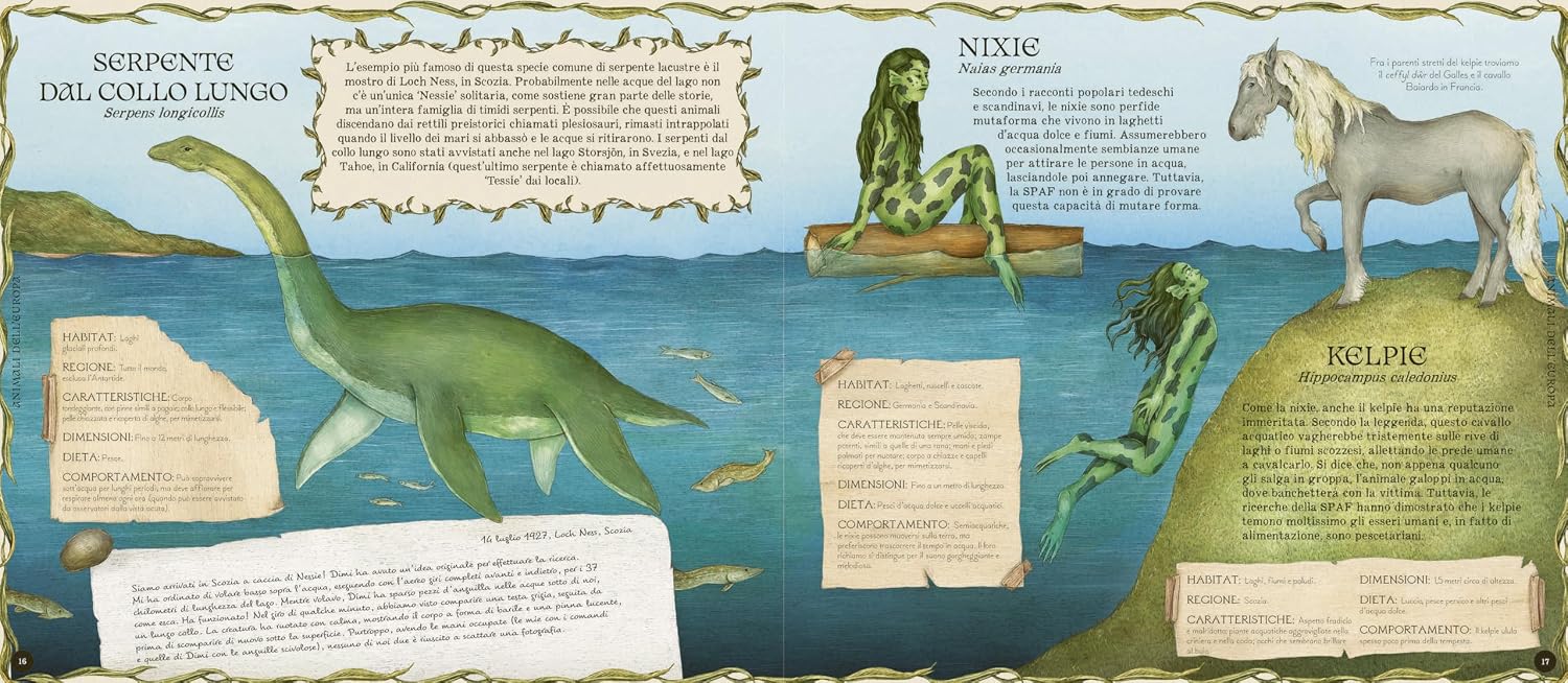 Il Castello Enciclopedia animali fantastici libro 64 pagine