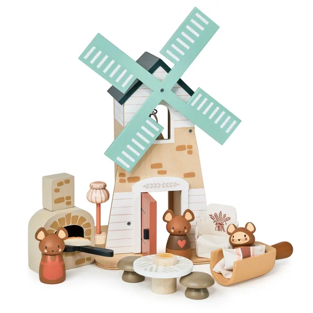 Tender Leaf Penny Windmill Mini Mondo Mulino Legno 3+
