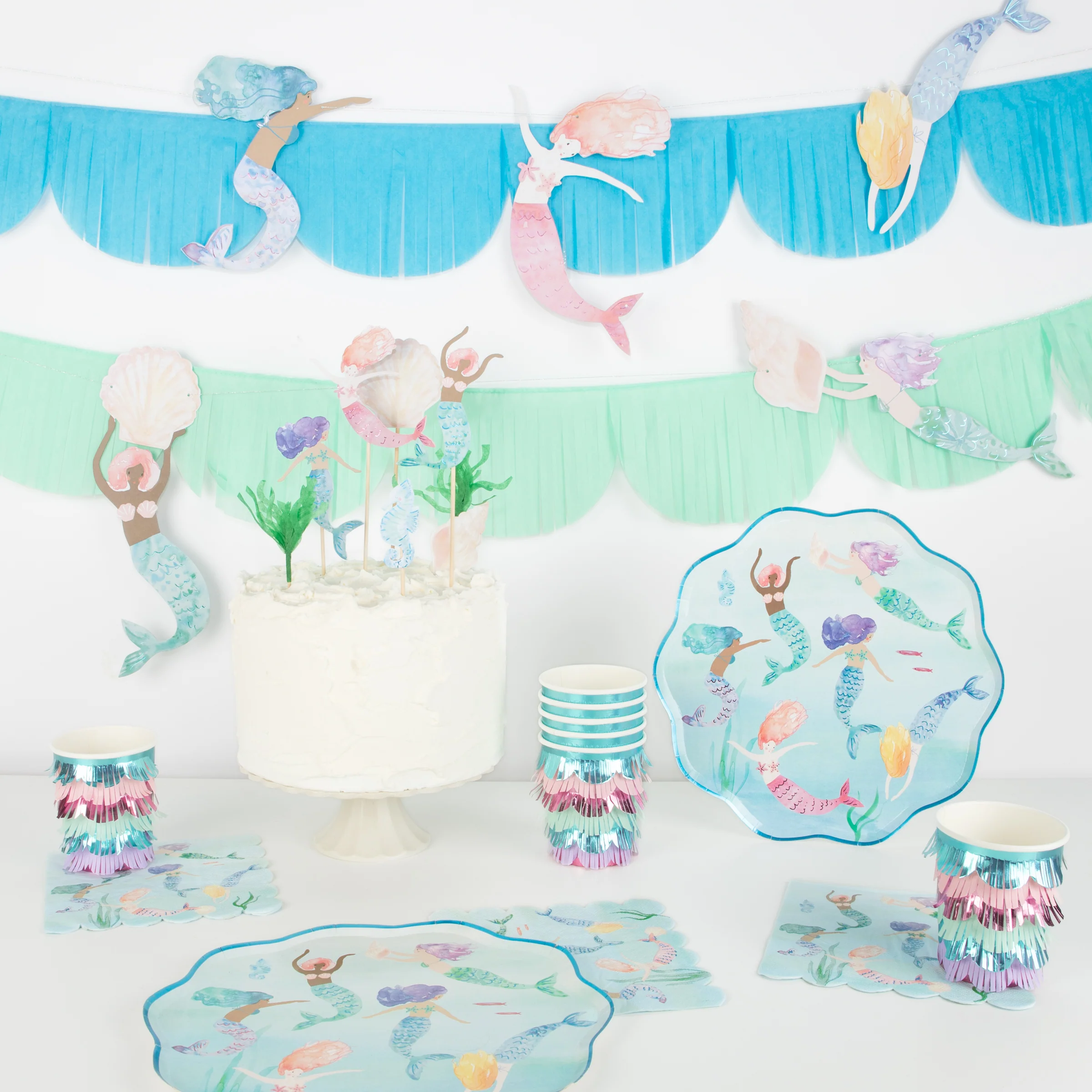 Meri Meri Mermaids topper torta sirena 7 pezzi
