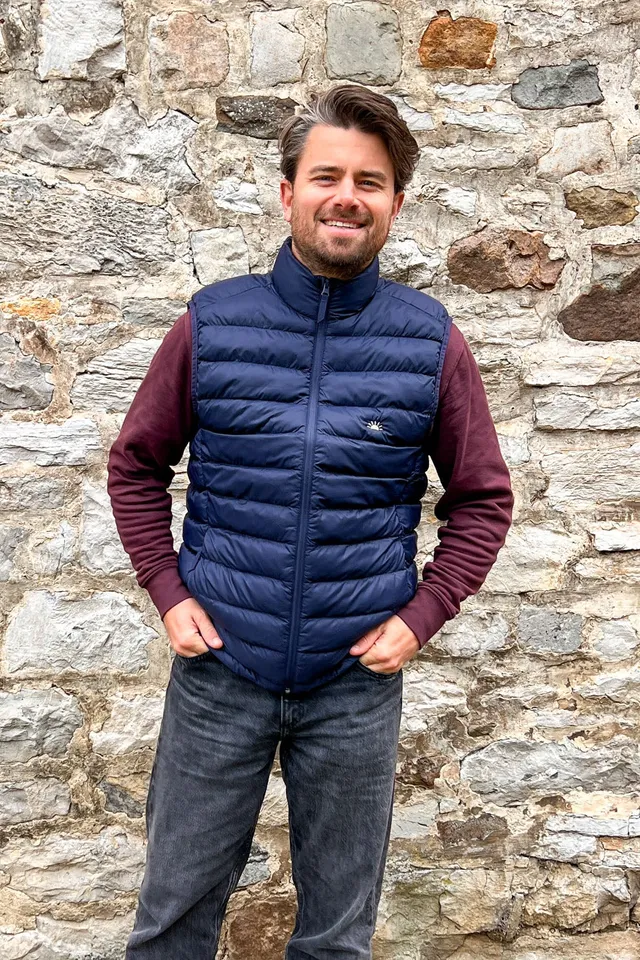 Ella and Rapha Bodywarmer gilet navy uomo teddy