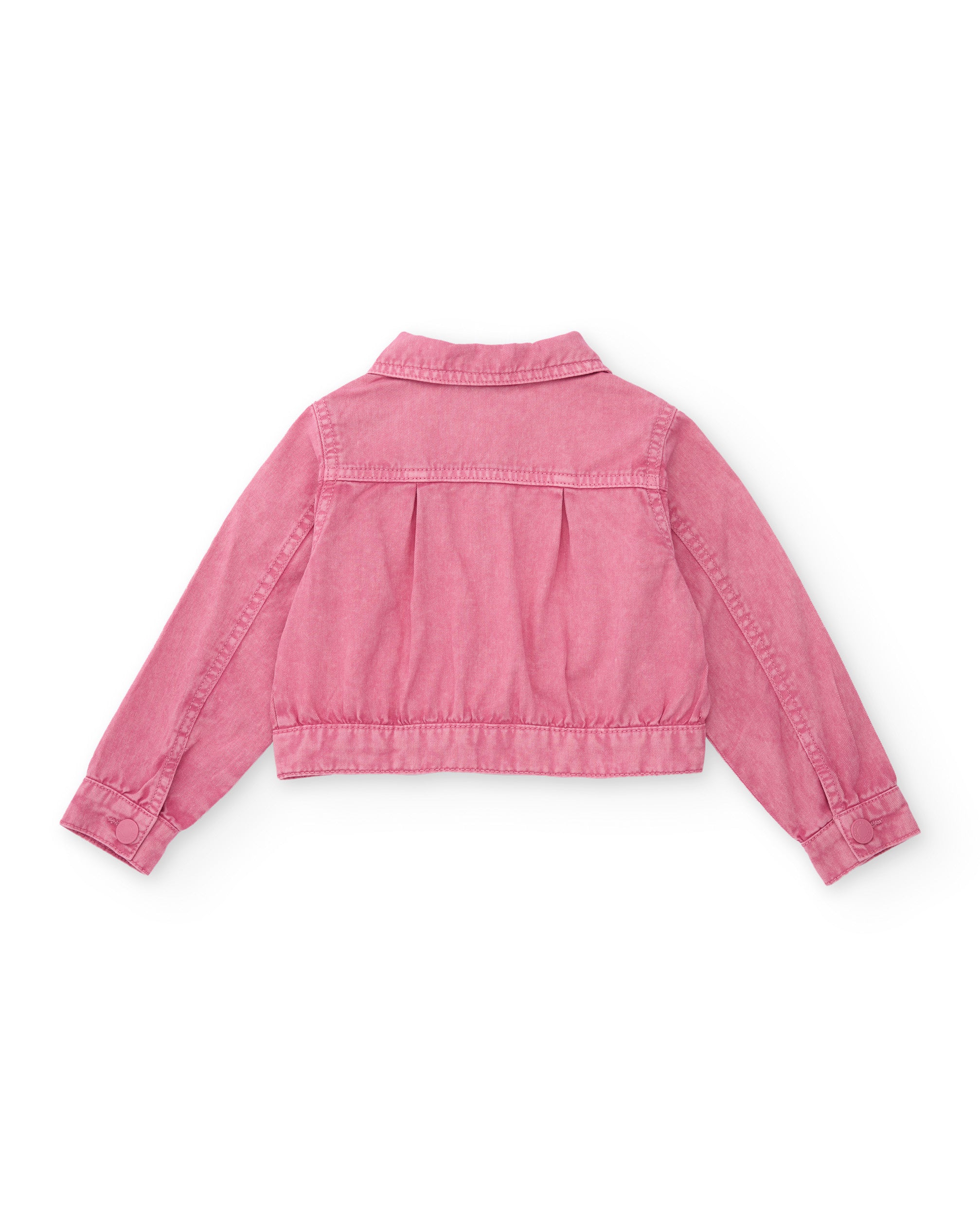 Tuc tuc giacca bambina rosa denim con fiori