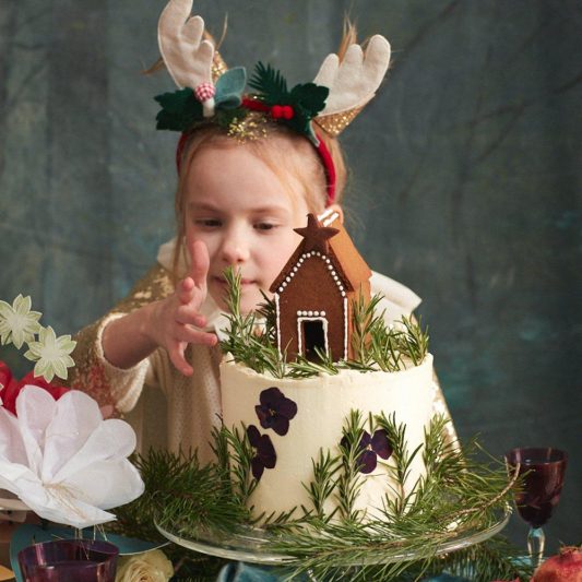 Meri Meri Cerchietto Natale corna renna bosco 3+ anni