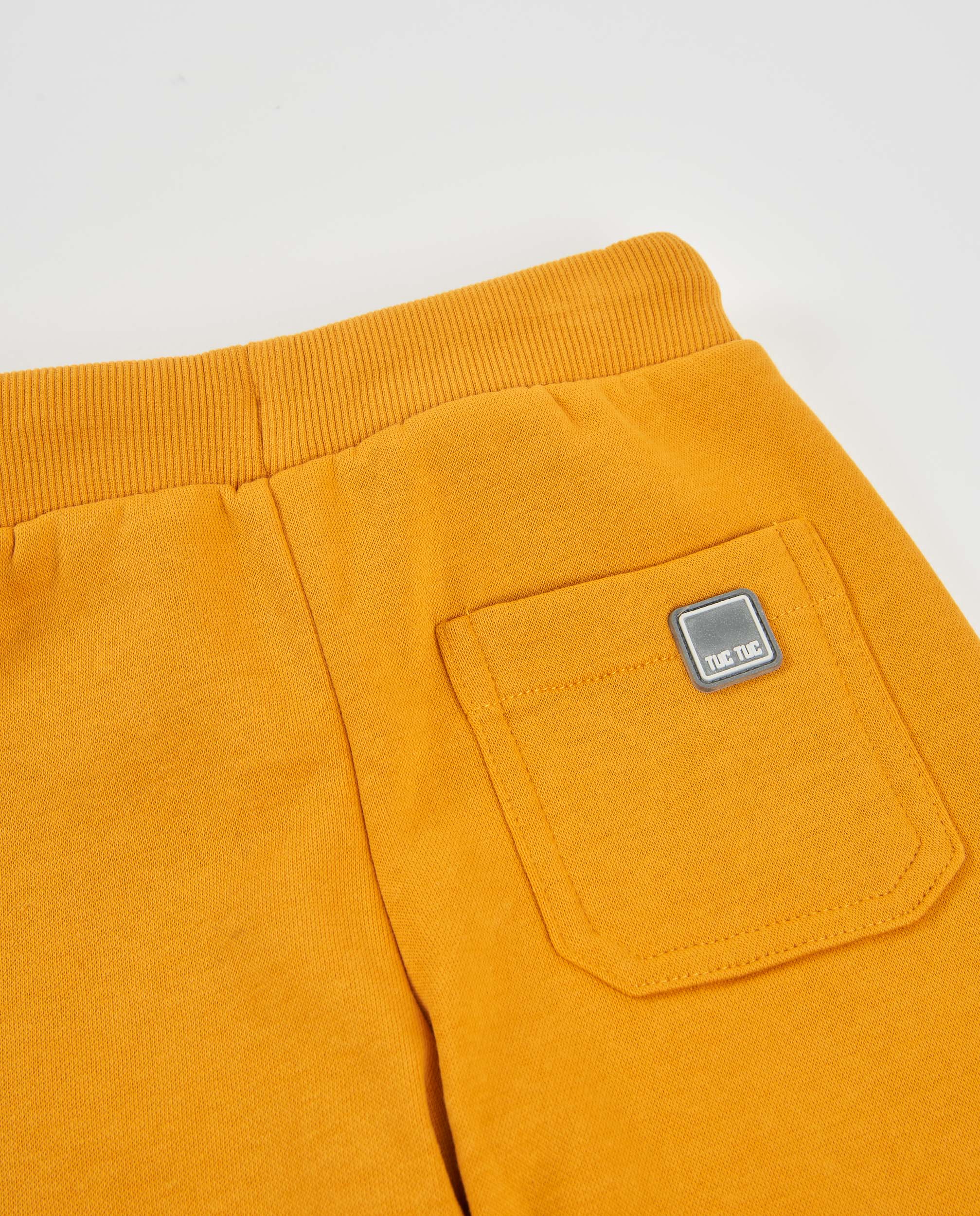 Tuc tuc pantaloni felpa bambino senape elastico