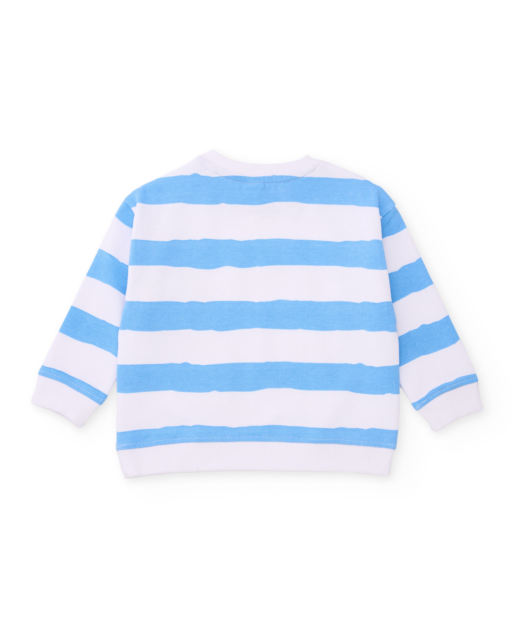 Tuc tuc felpa bambino righe blu con granchio