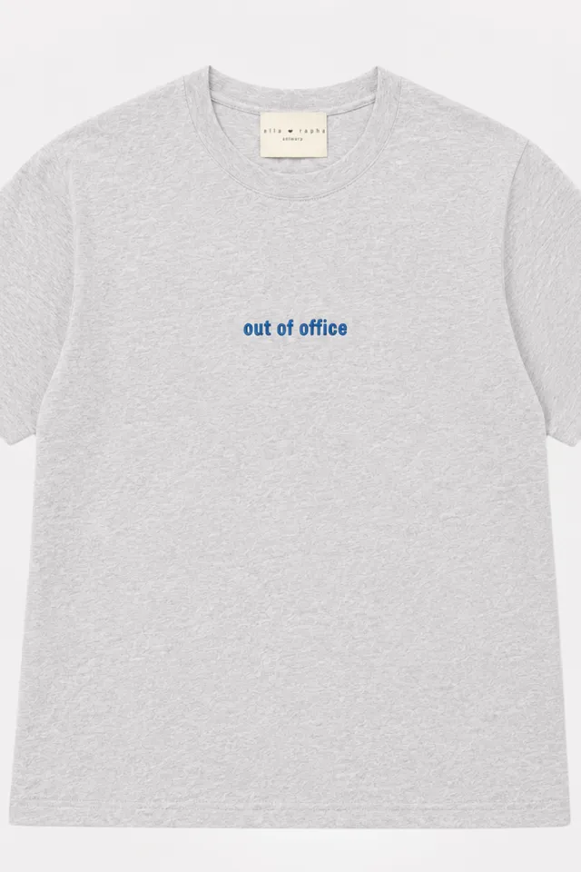 Ella and Rapha Out Of Office t-shirt grigia loose fit