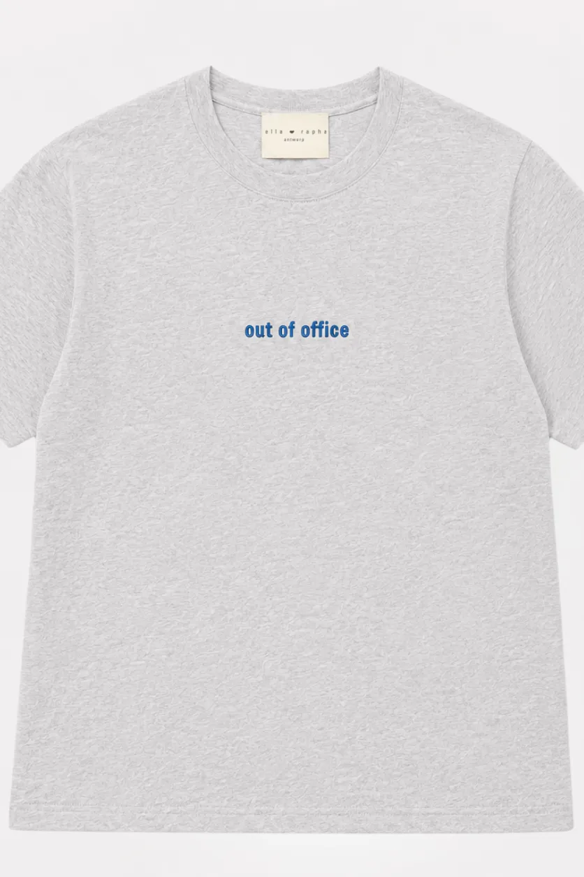 Ella and Rapha Out Of Office t-shirt grigia loose fit