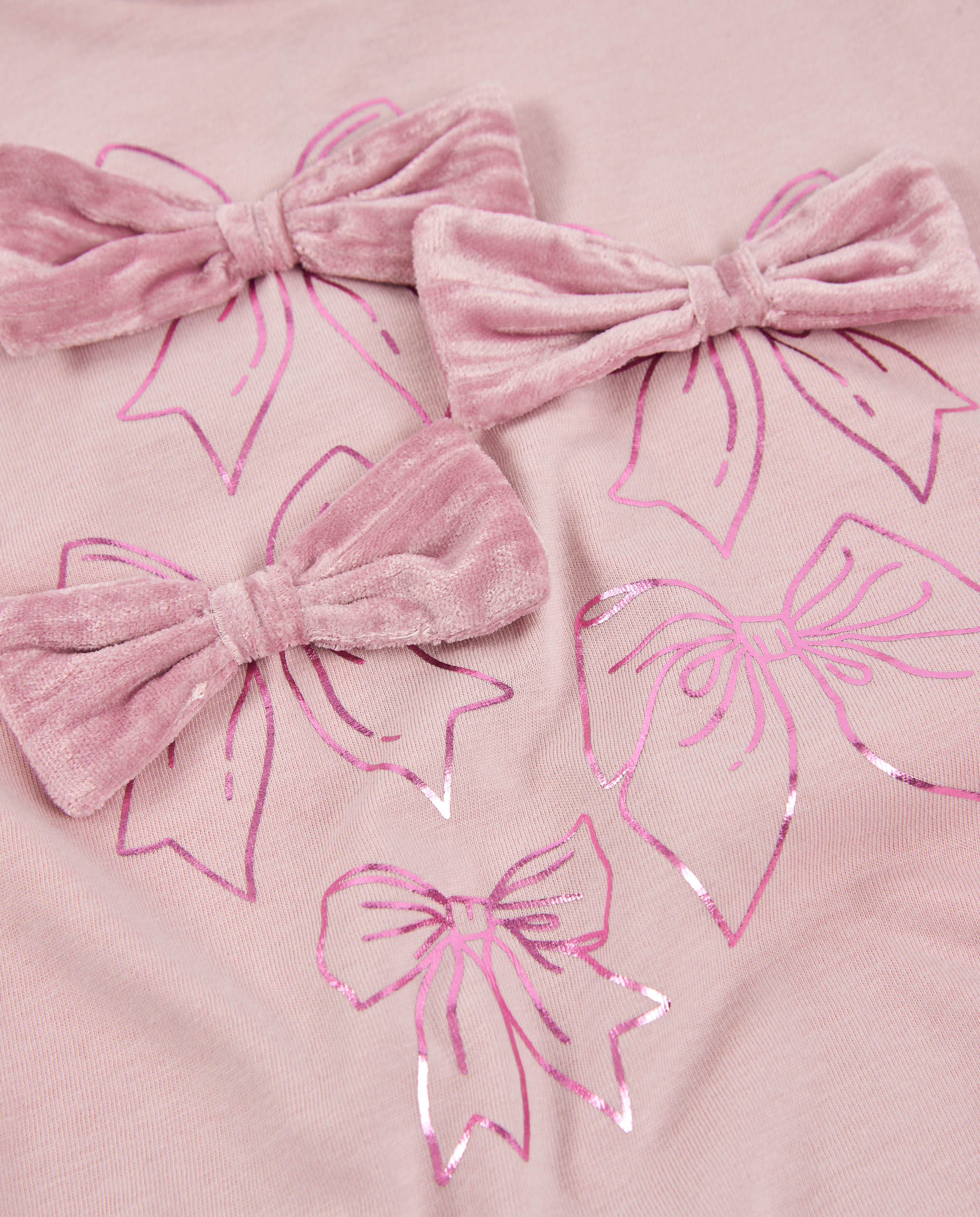 Tuc Tuc maglia bambina manica lunga rosa con fiocchi