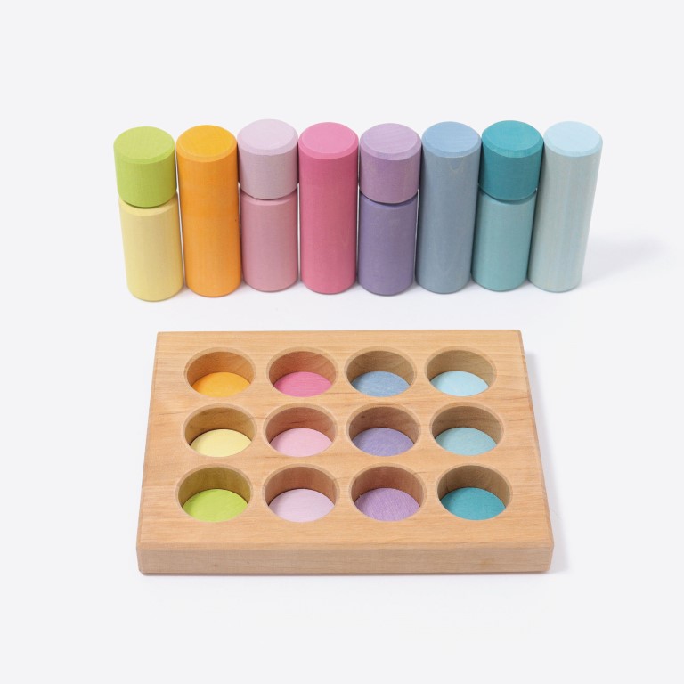 Grimm's Cilindri Pastello gioco costruzioni 13 pezzi