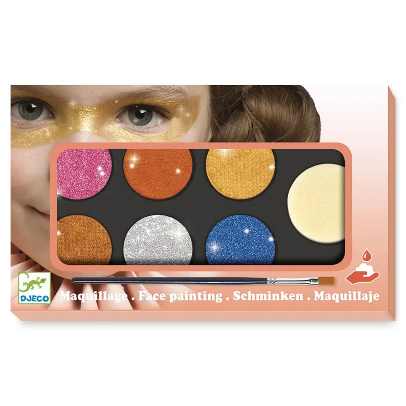 Djeco Set Trucchi Viso Bimbi Glitter 6 Colori