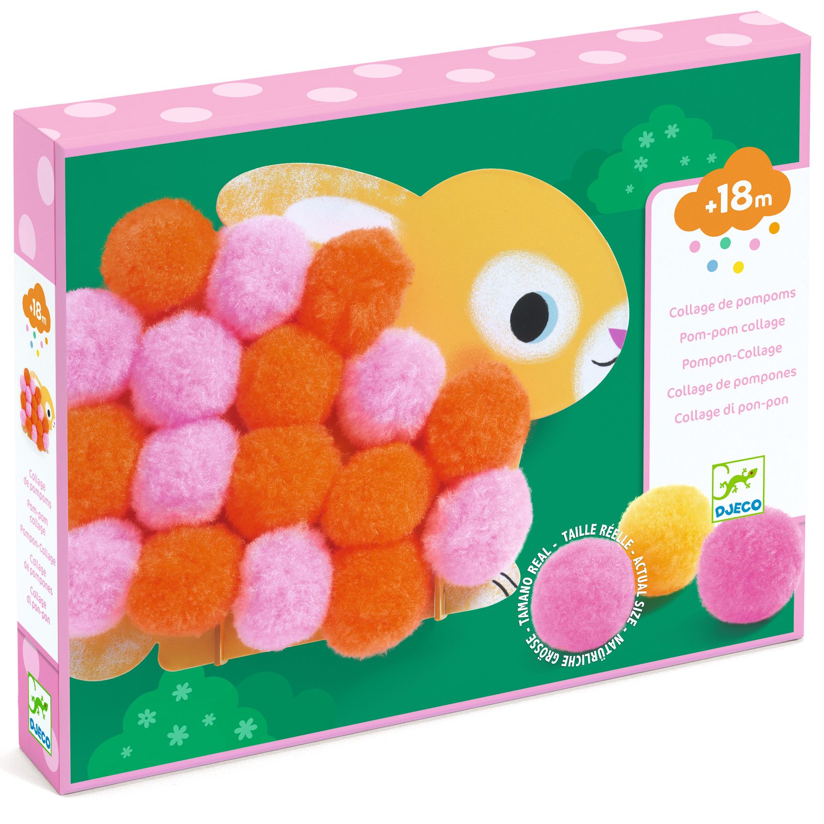 Djeco Pompoms Collage Circles Animals kit 3 quadri