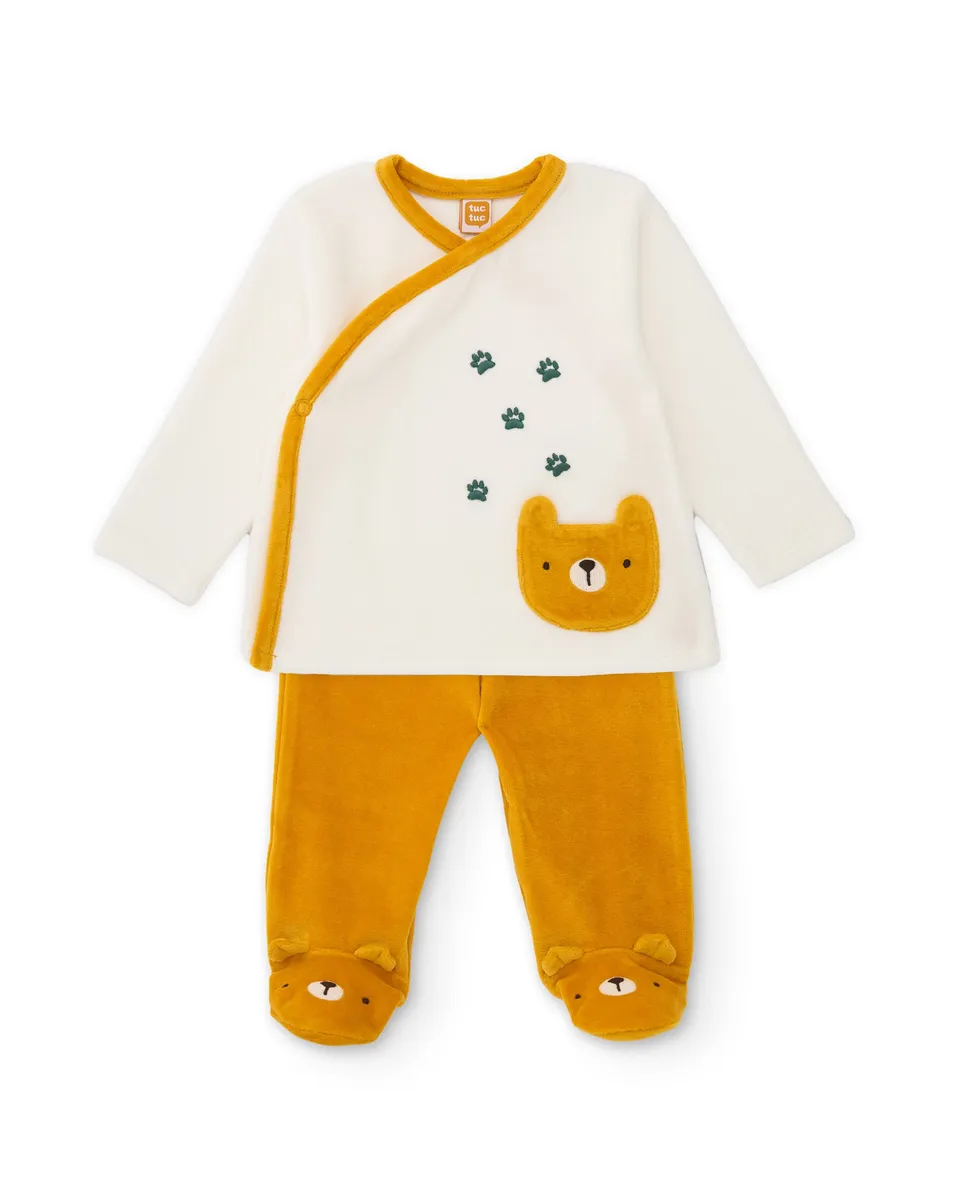 Tuc tuc Sweet Teddy Bear completo neonato senape orso