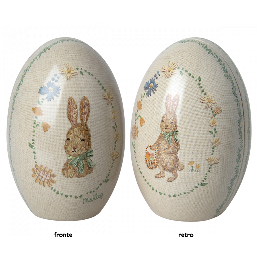Maileg Set 2 uova di Pasqua metallo verdi 14 cm e 11 cm