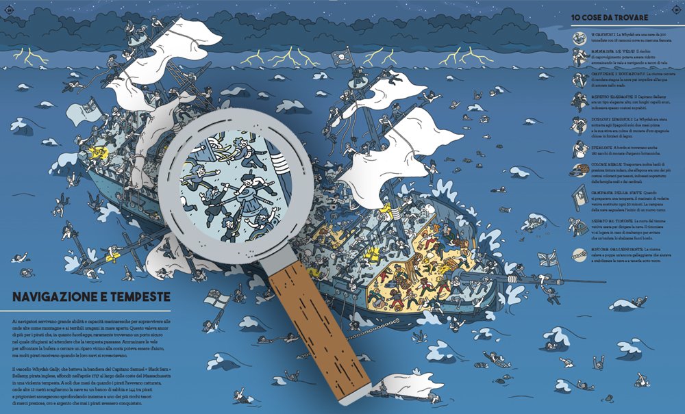L'Ippocampo Occhio ai pirati Osserva e trova libro pirati 48 pagine