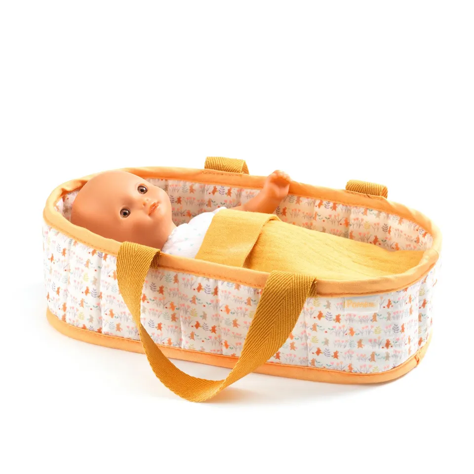 Djeco Pomea Sasha bambola con culla 20 cm